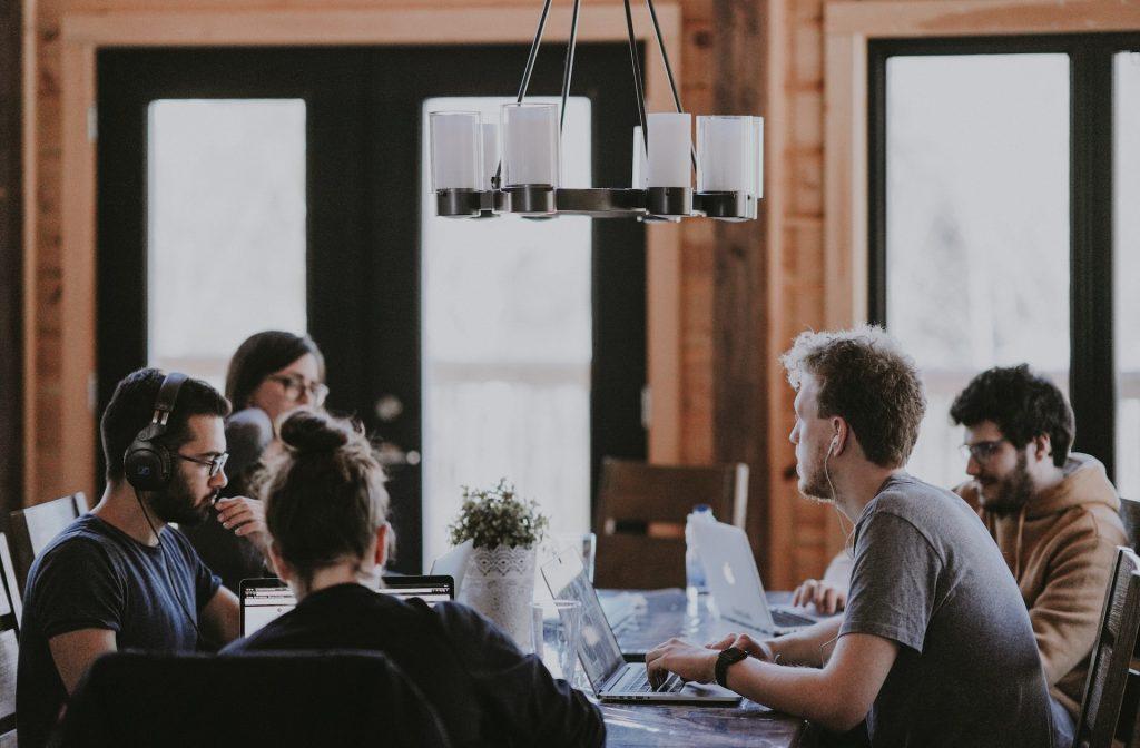 meeting in a cafe