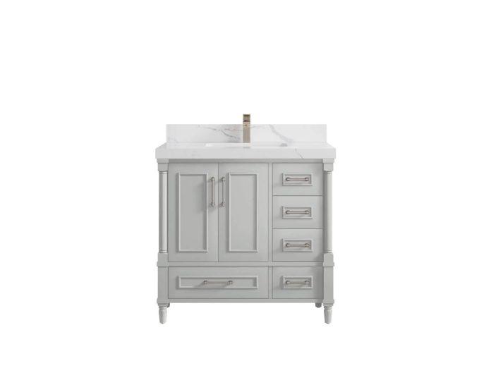 Natural wood vanity