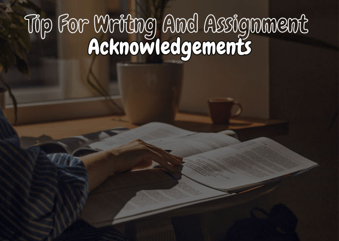 PRACTICAL TIPS AND SAMPLE ACKNOWLEDGEMENTS