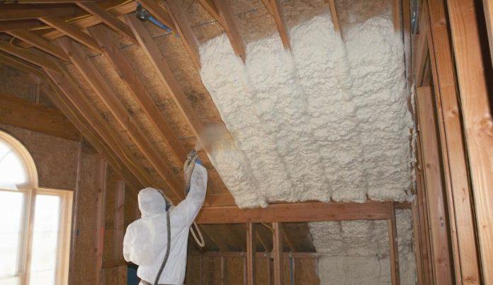 Spray foam insulation