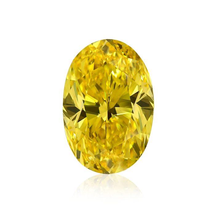 Oval Shape Yellow Diamond