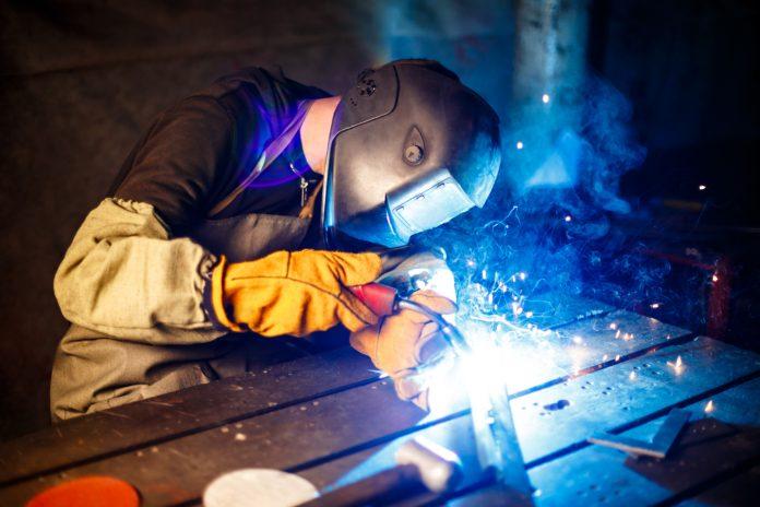 Welding on a table