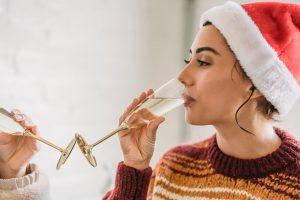 girl drinking wine