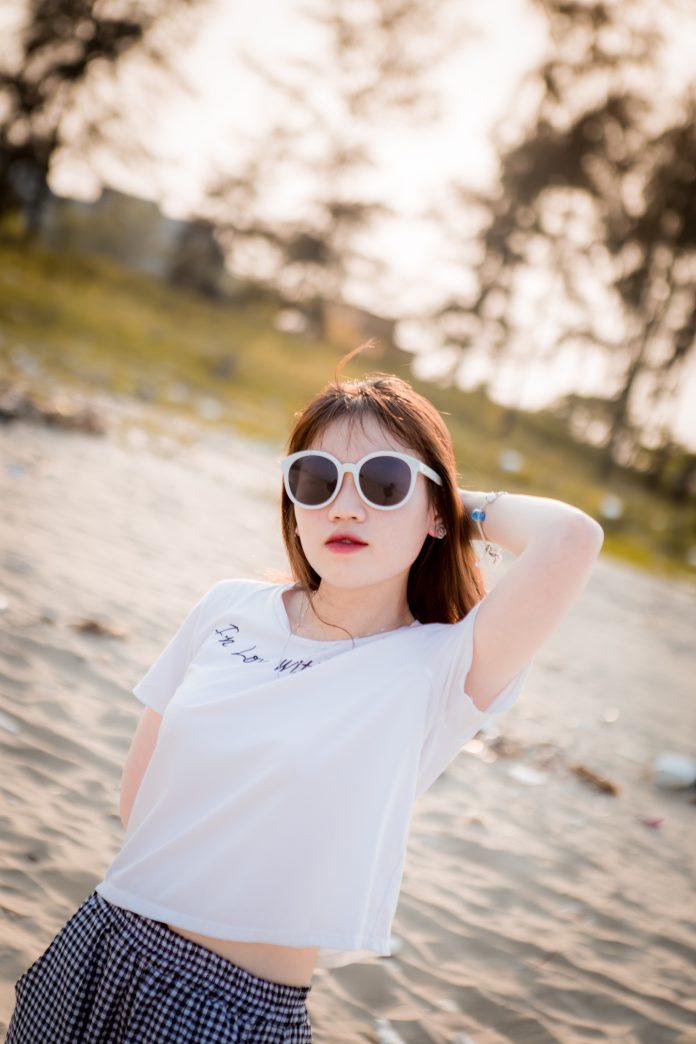 Woman in White T-Shirt